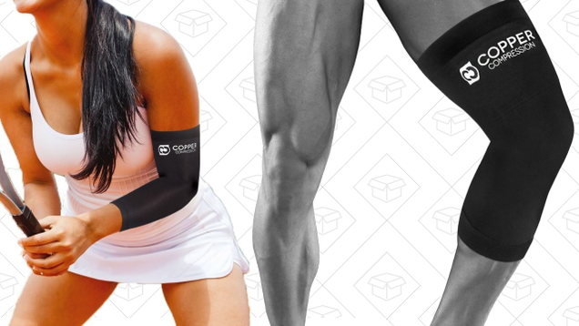 Copper Compression Recovery Elbow Sleeve | $12 | AmazonCopper Compression Recovery Knee Sleeve | $12 | Amazon
